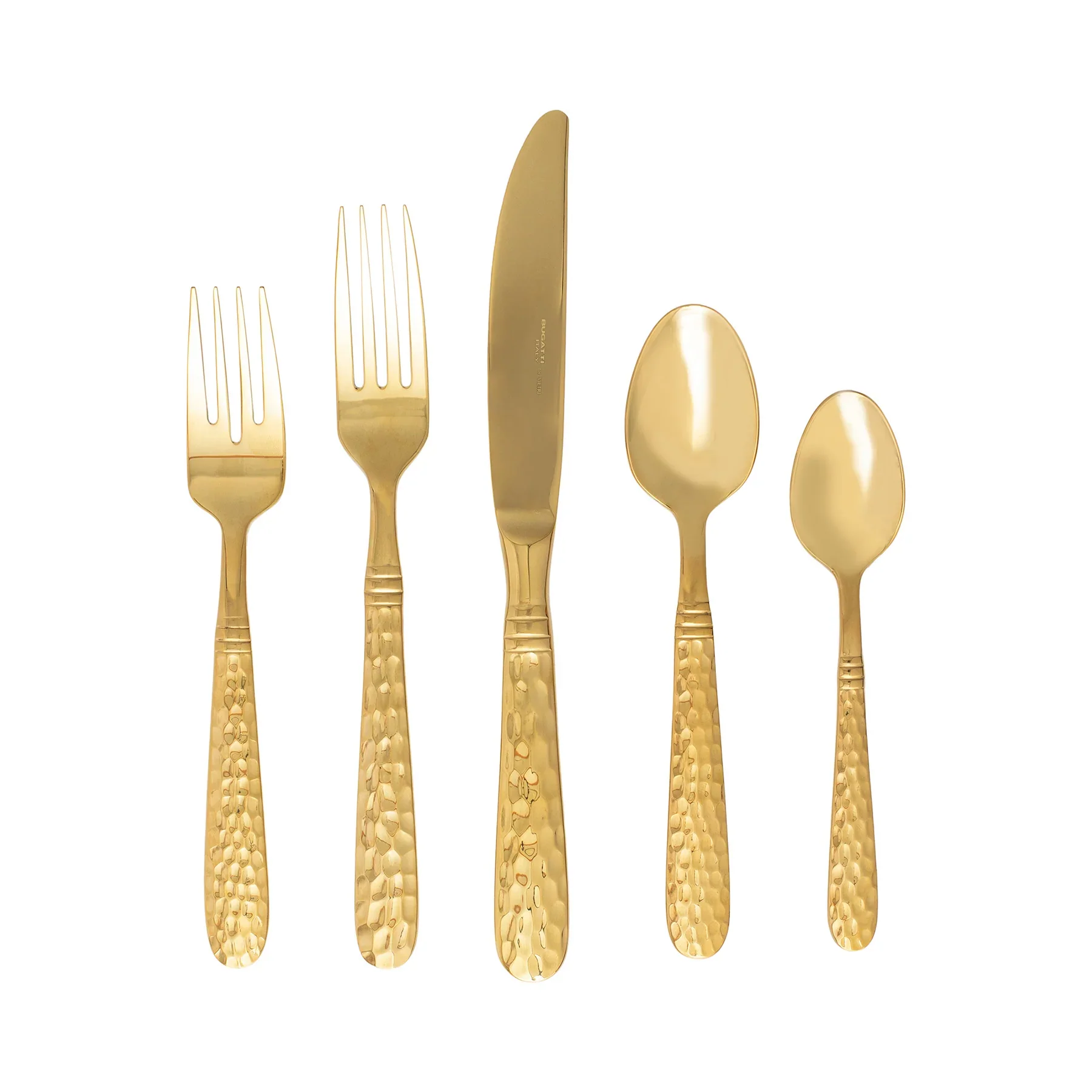 Martellato Gold 5-Piece Box Flatware Place Setting - Set of 4 - Image 2
