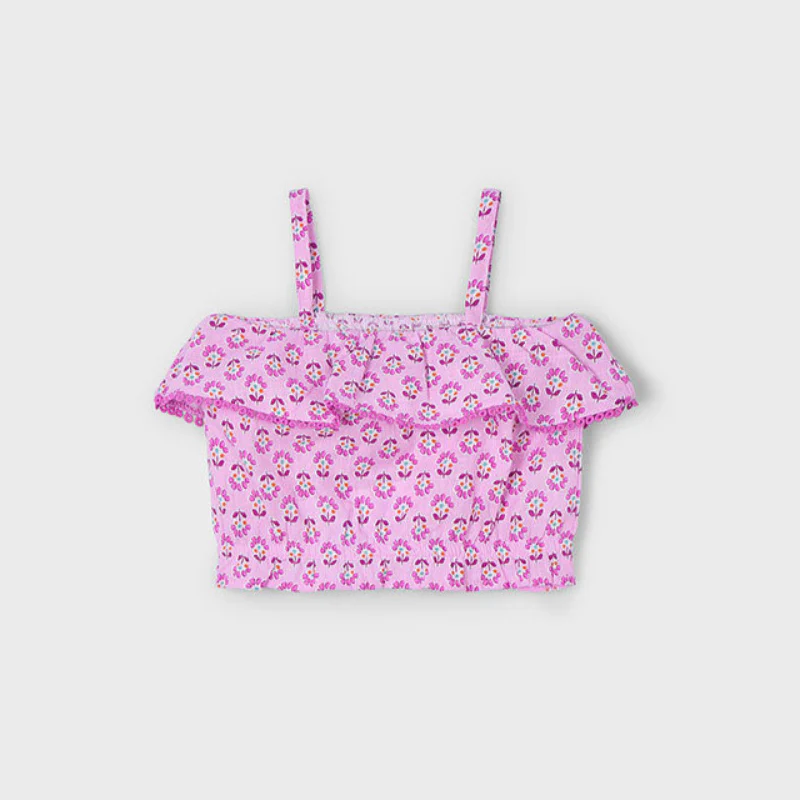 Orchid Tassel Ruffle Top - Image 4