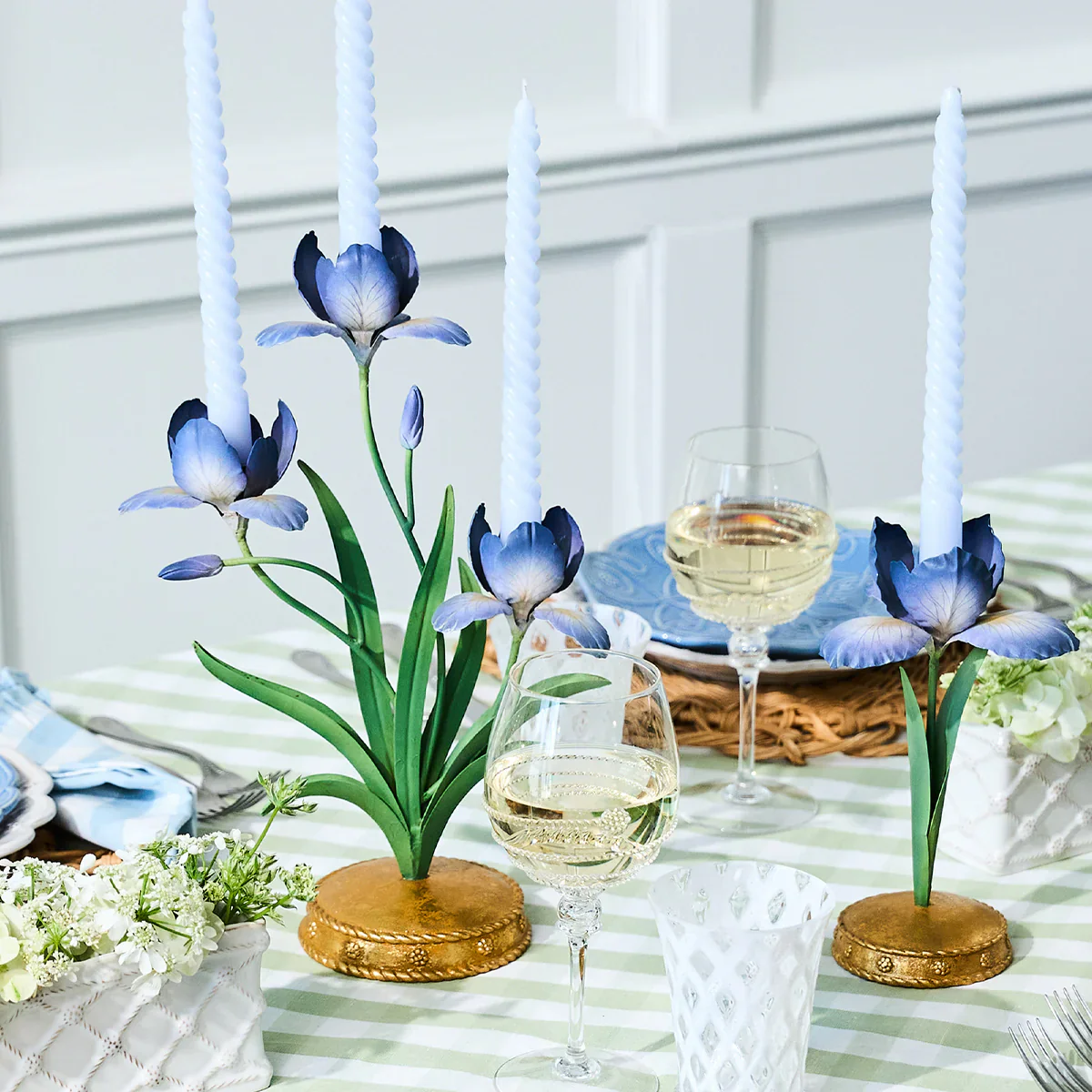 Meadow Walk Iris 14" Centerpiece Candelabra - Chambray - Image 5