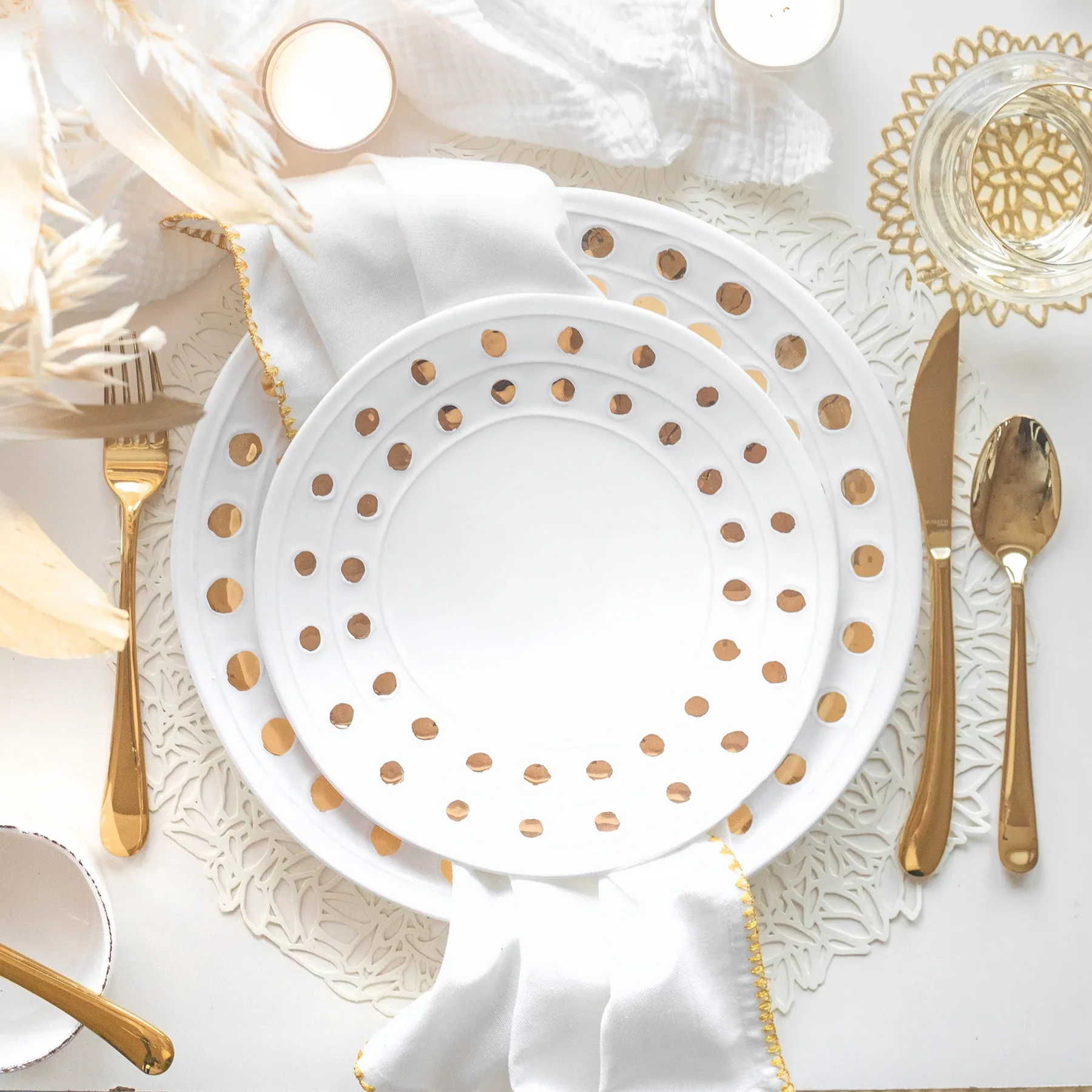 Medici Gold Dinner Plate - Image 4