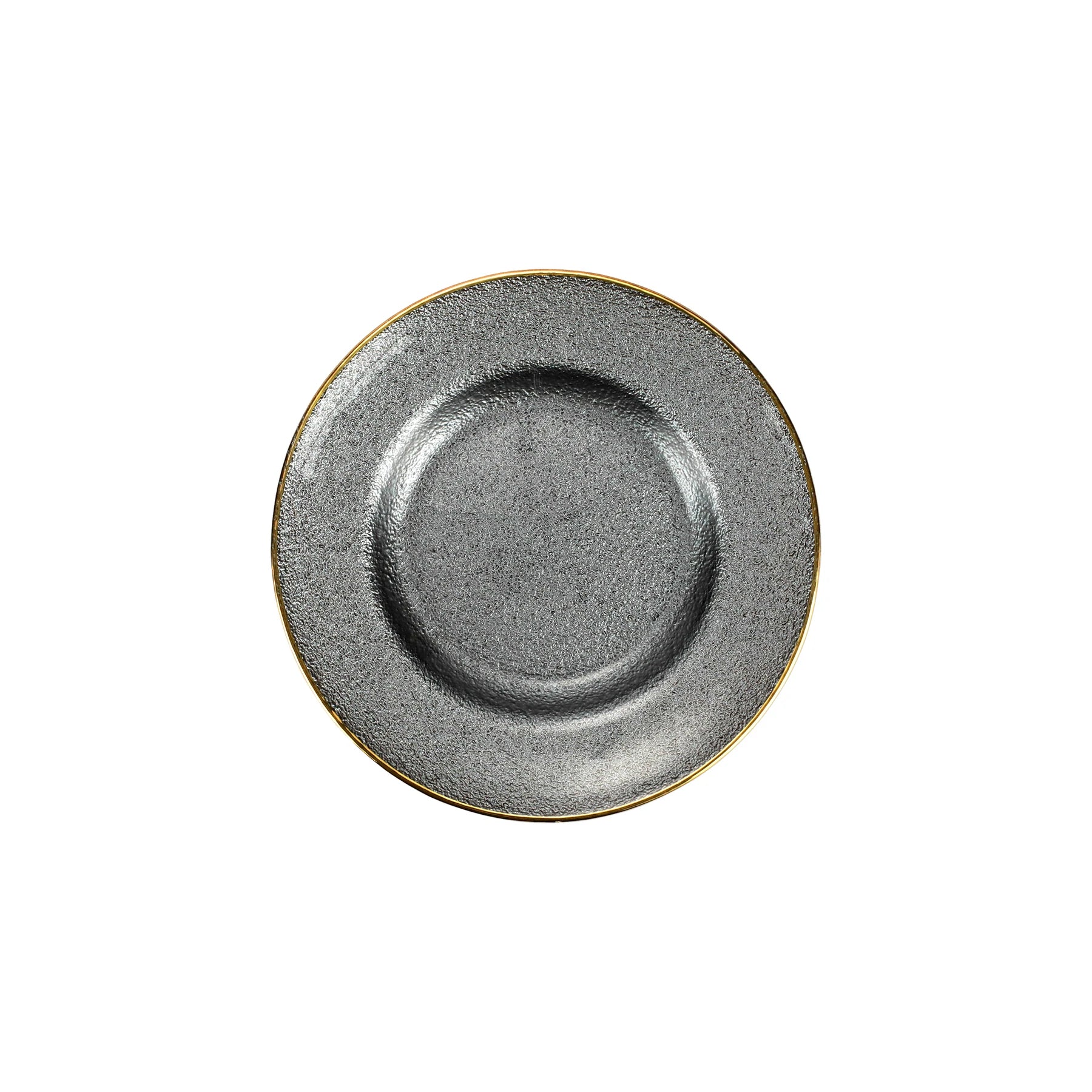 Metallic Glass Slate Salad Plate