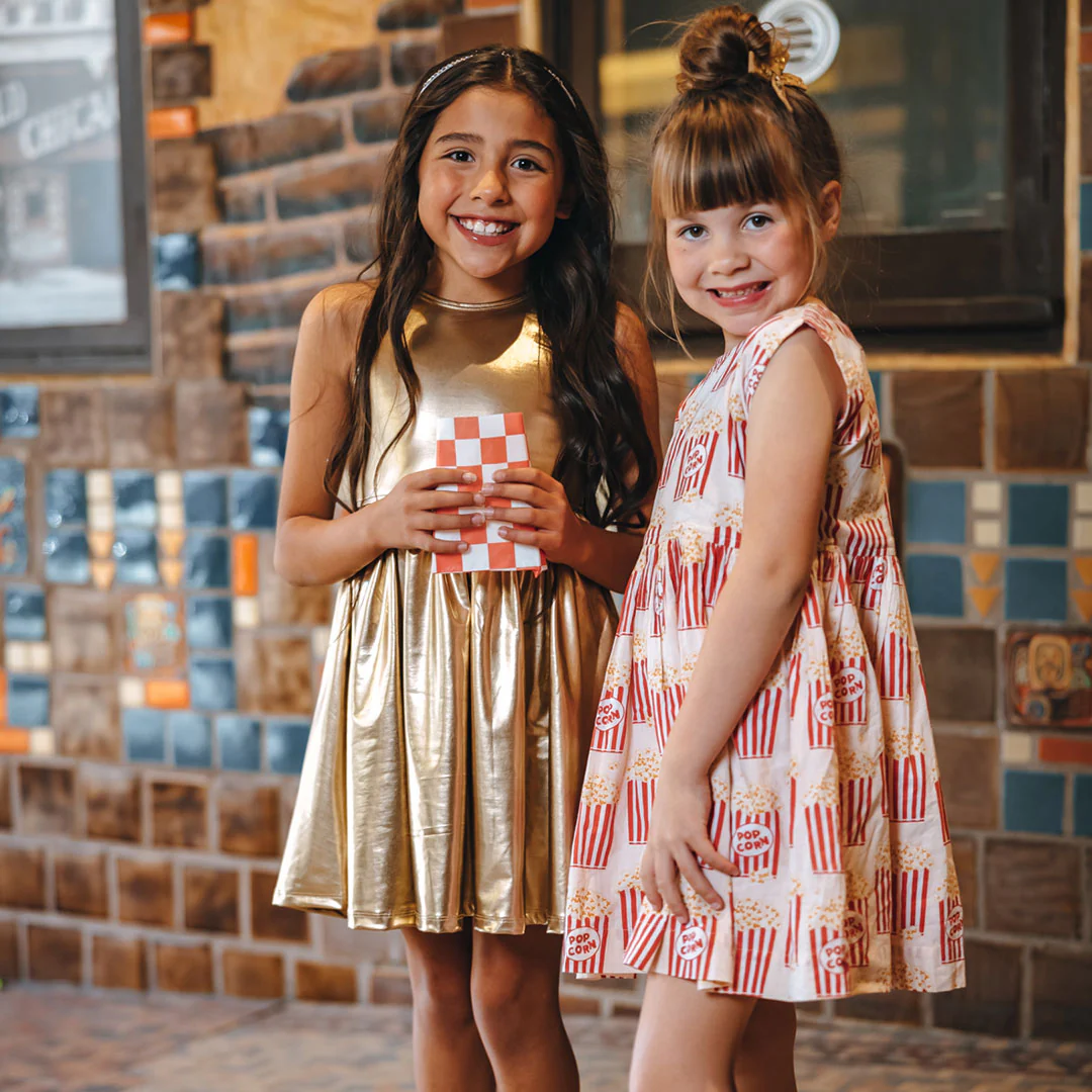 Metallic Gold Liza Lame Dress - Image 2