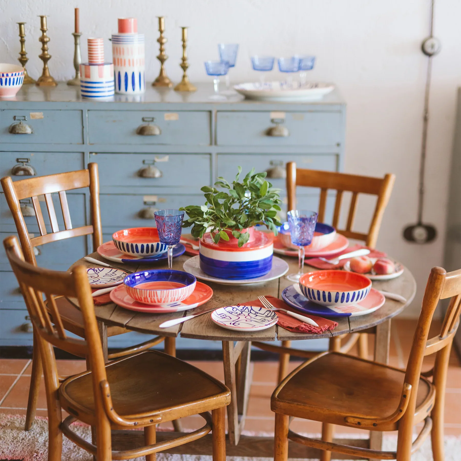 Moda Stripe Dinner Plate - Image 2