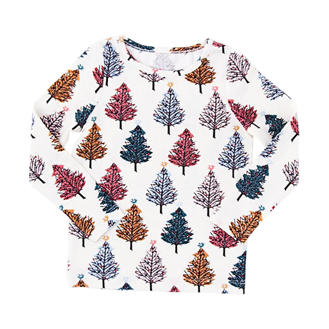 Multi Christmas Trees Baby/Kid/Adult Holiday PJ Set - Image 4