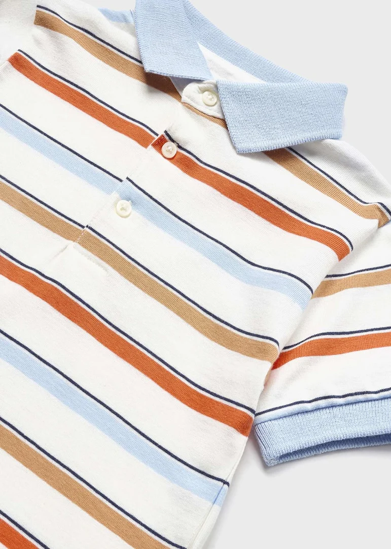 Multicolor Stripes Short Sleeve Polo - Image 3