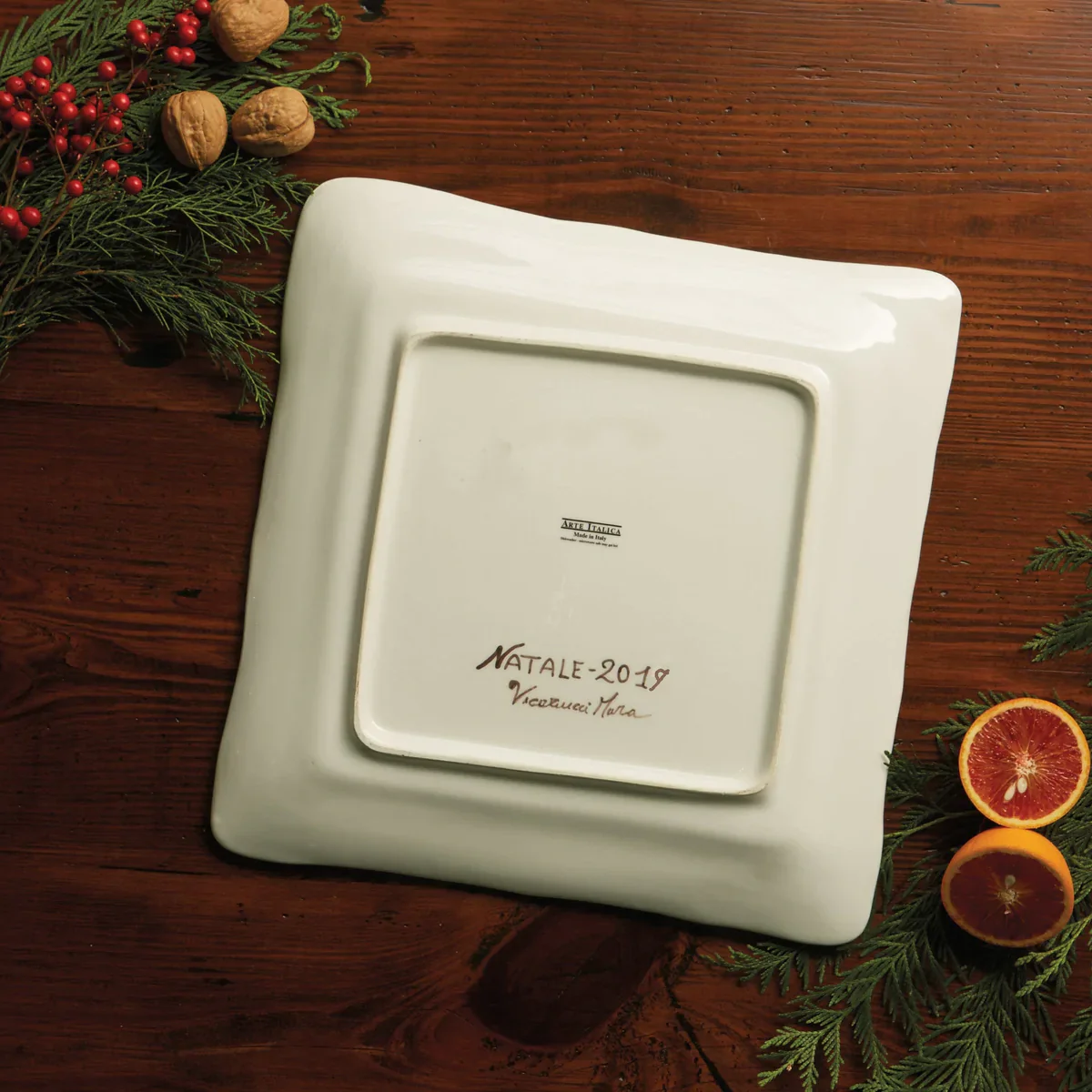Natale Square Signed Platter / Charger - Image 3