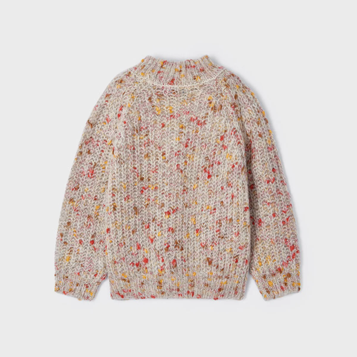 Natural Orange Knit Sweater - Image 3