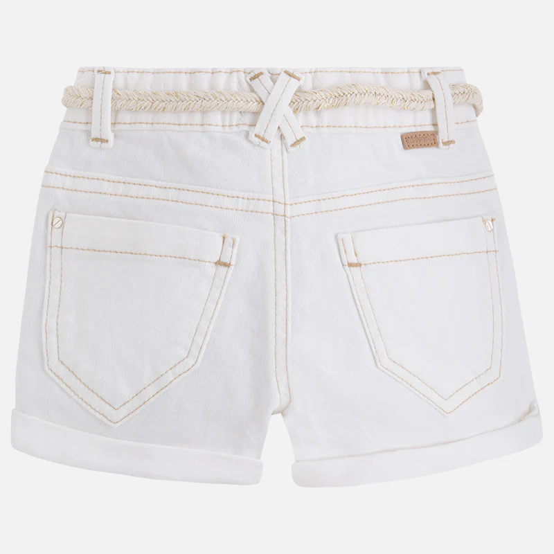White Shorts with Belt - Image 2