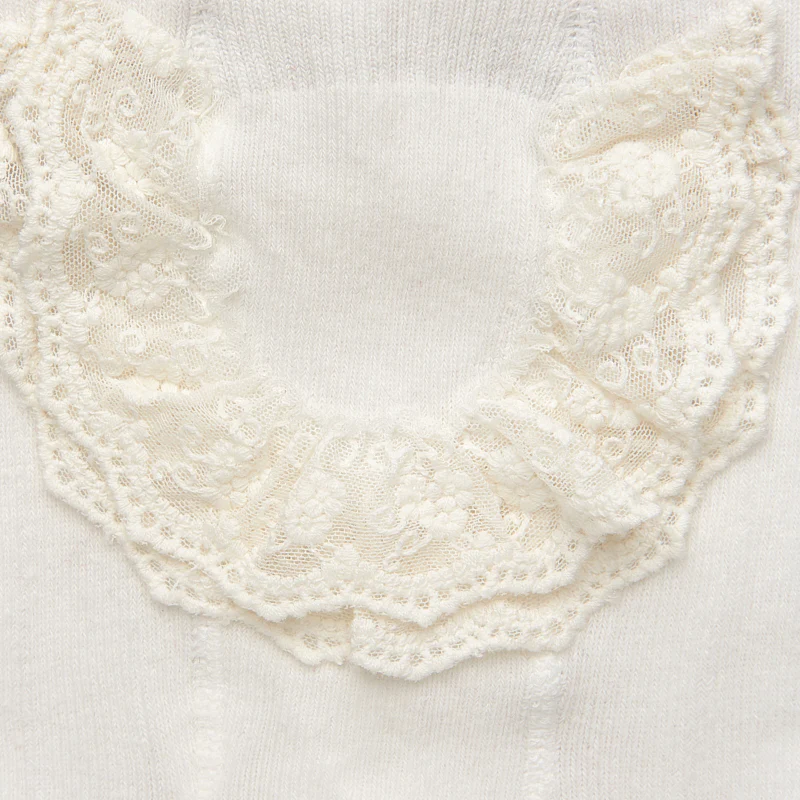 Natural Sweater Knit Ruffled Tights - Image 3