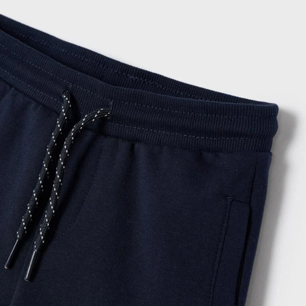 Navy Blue Fleece Bermuda Shorts - Image 3