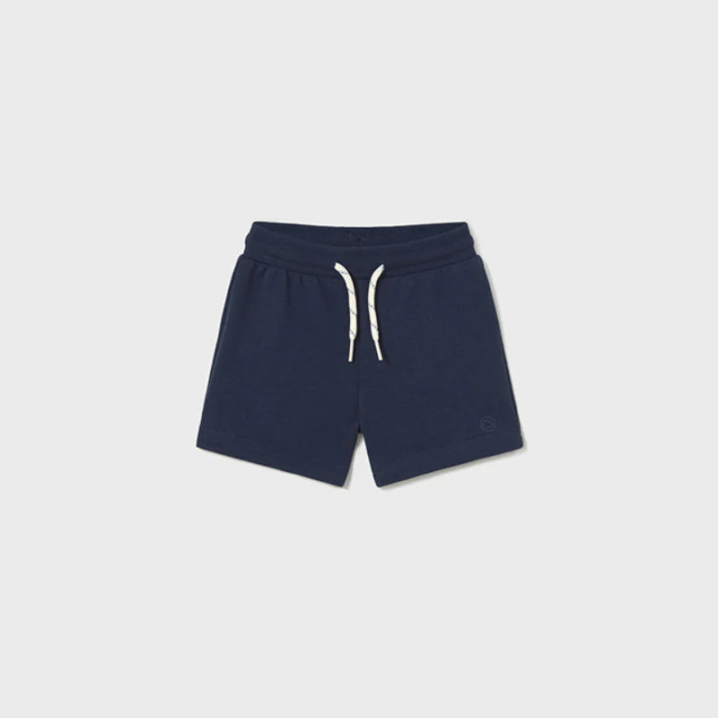 Navy Blue Knit Sports Shorts