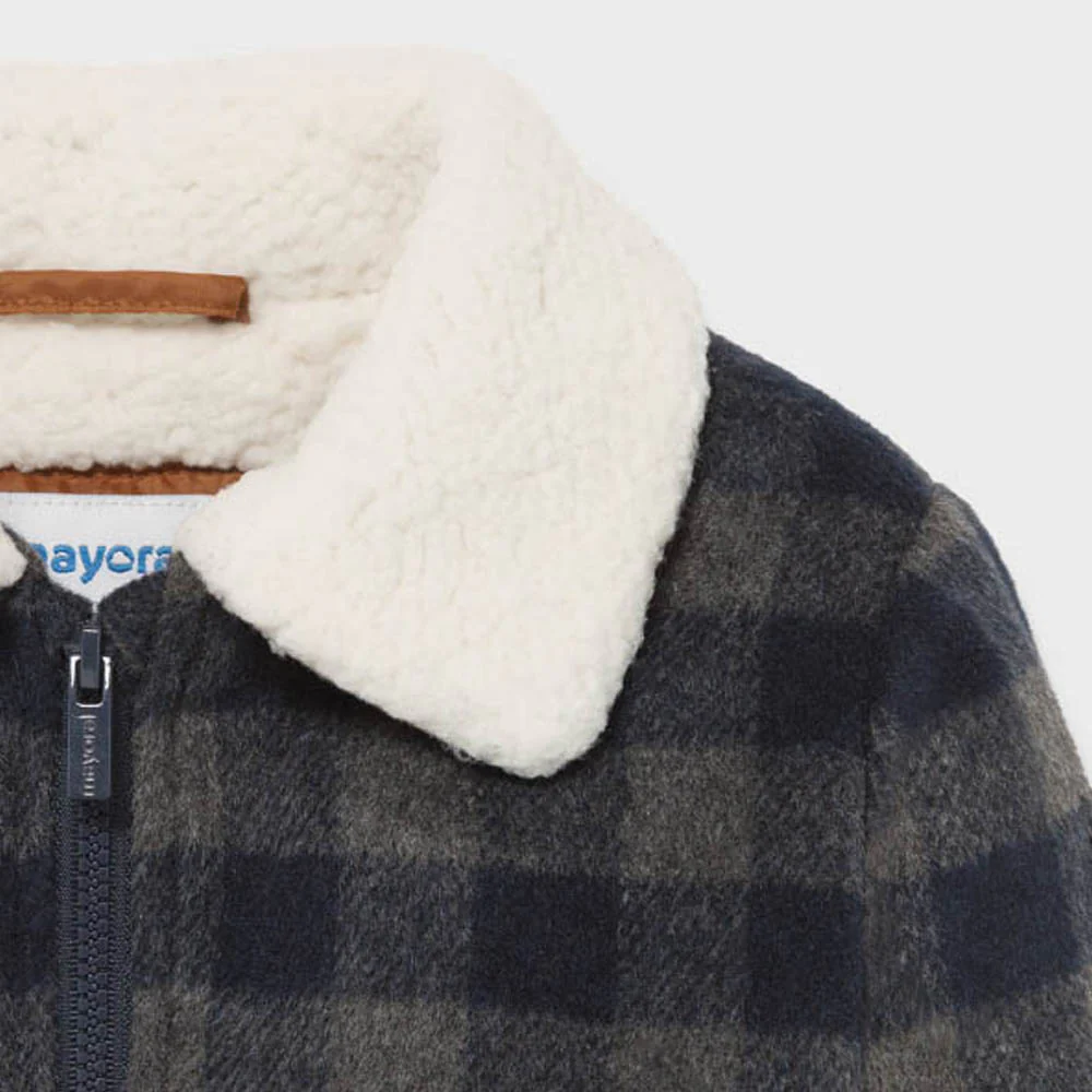 Navy Blue & Grey Plaid Jacket - Image 3