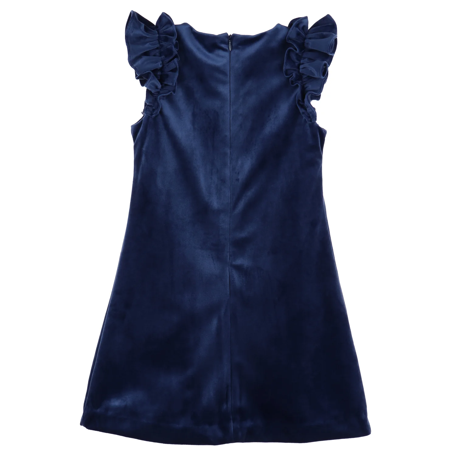 Navy Deluxe Velvet Shift Dress - Image 2