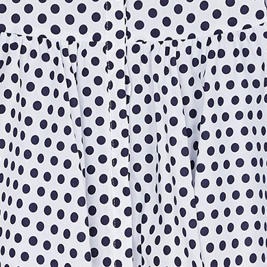 Navy Polka Dot Off-The-Shoulder Blouse - Image 5