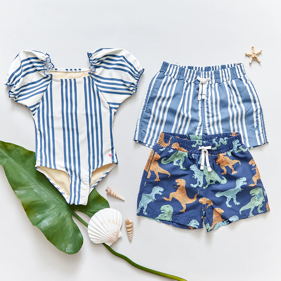 Navy T-Rex Swim Trunk Infant/Kids/Adult - Image 4