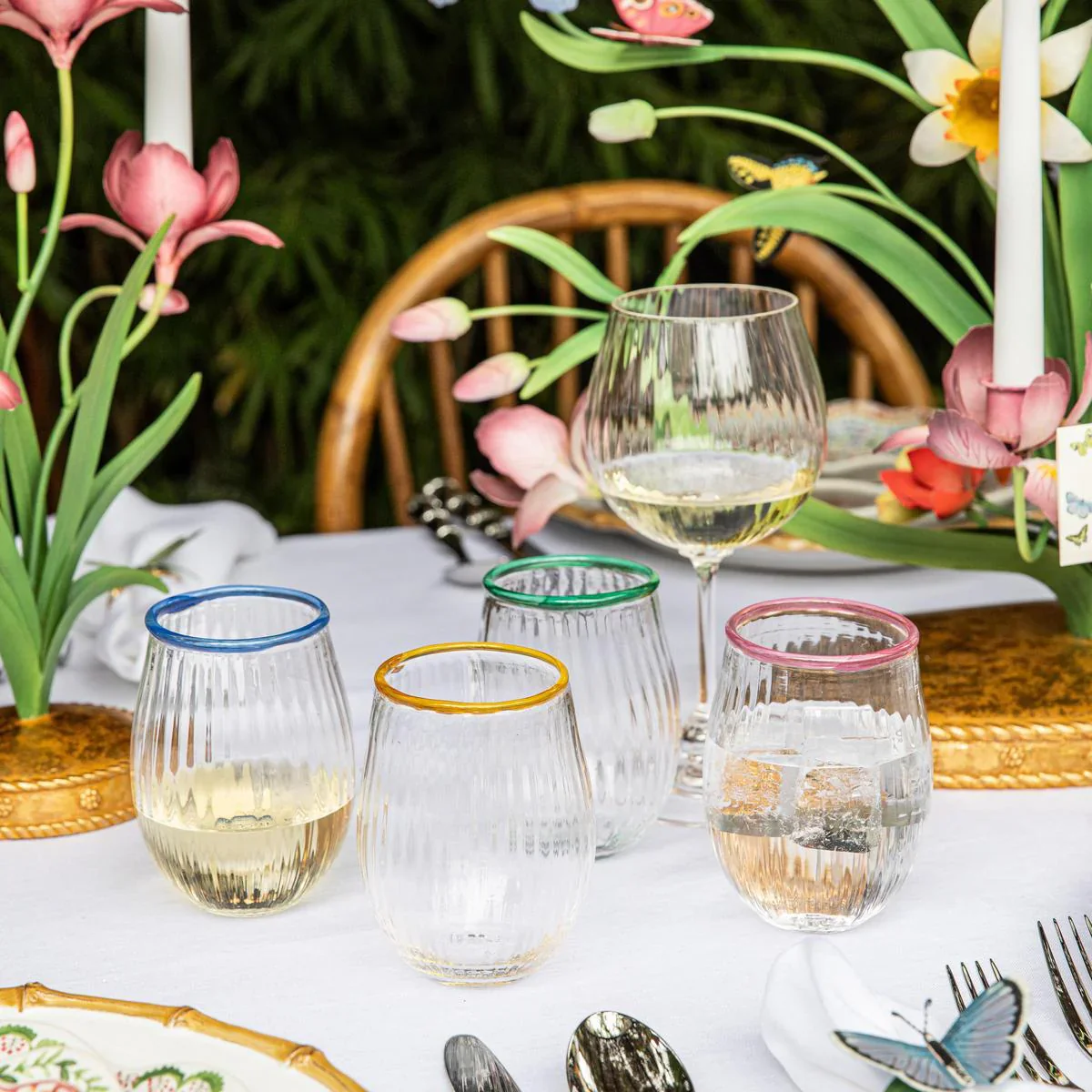 Nell Stemless Wine Glass - Chambray - Image 6