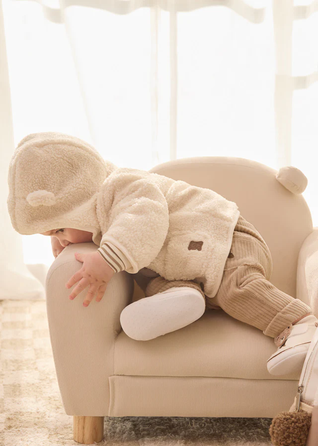 Newborn Khaki Velour Pants - Image 3