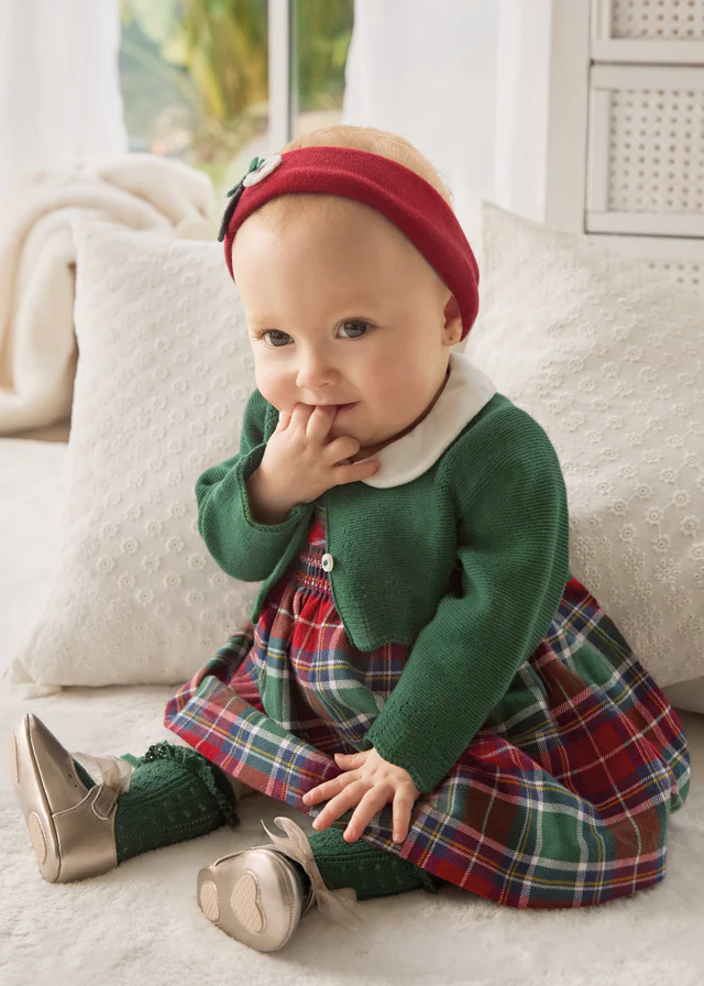 Newborn Knit Pine Cardigan - Image 3