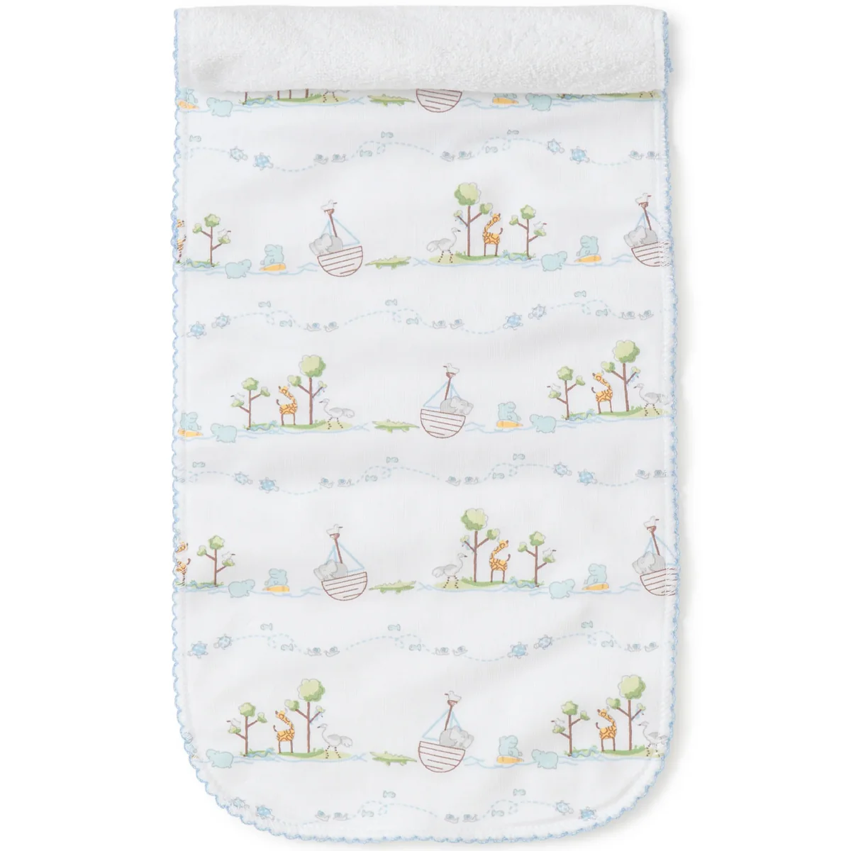 Noah's Print Burp Cloth - Blue - Image 2