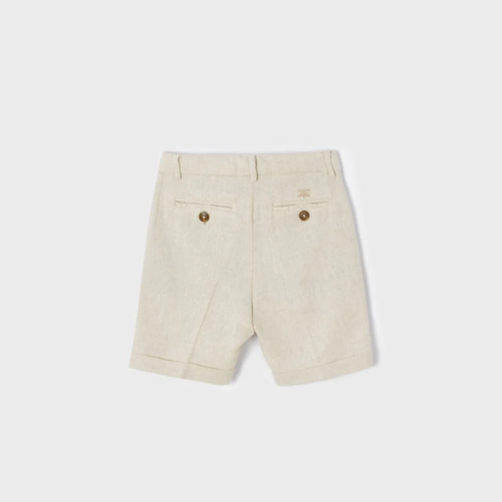 Oat Linen Shorts - Image 3