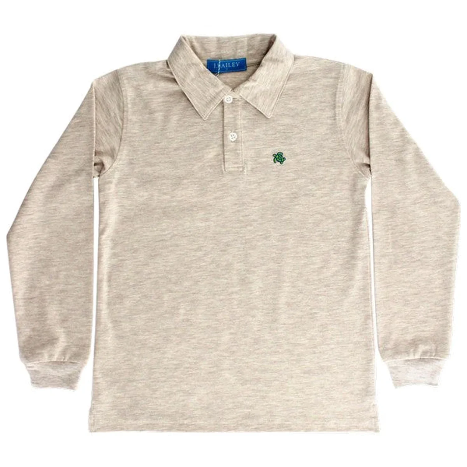 Oatmeal Long Sleeve Harry Polo - Image 3