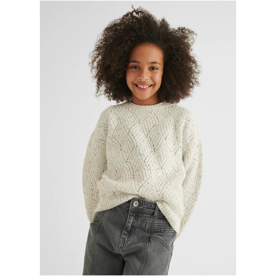 Off White Multi-Color Sweater