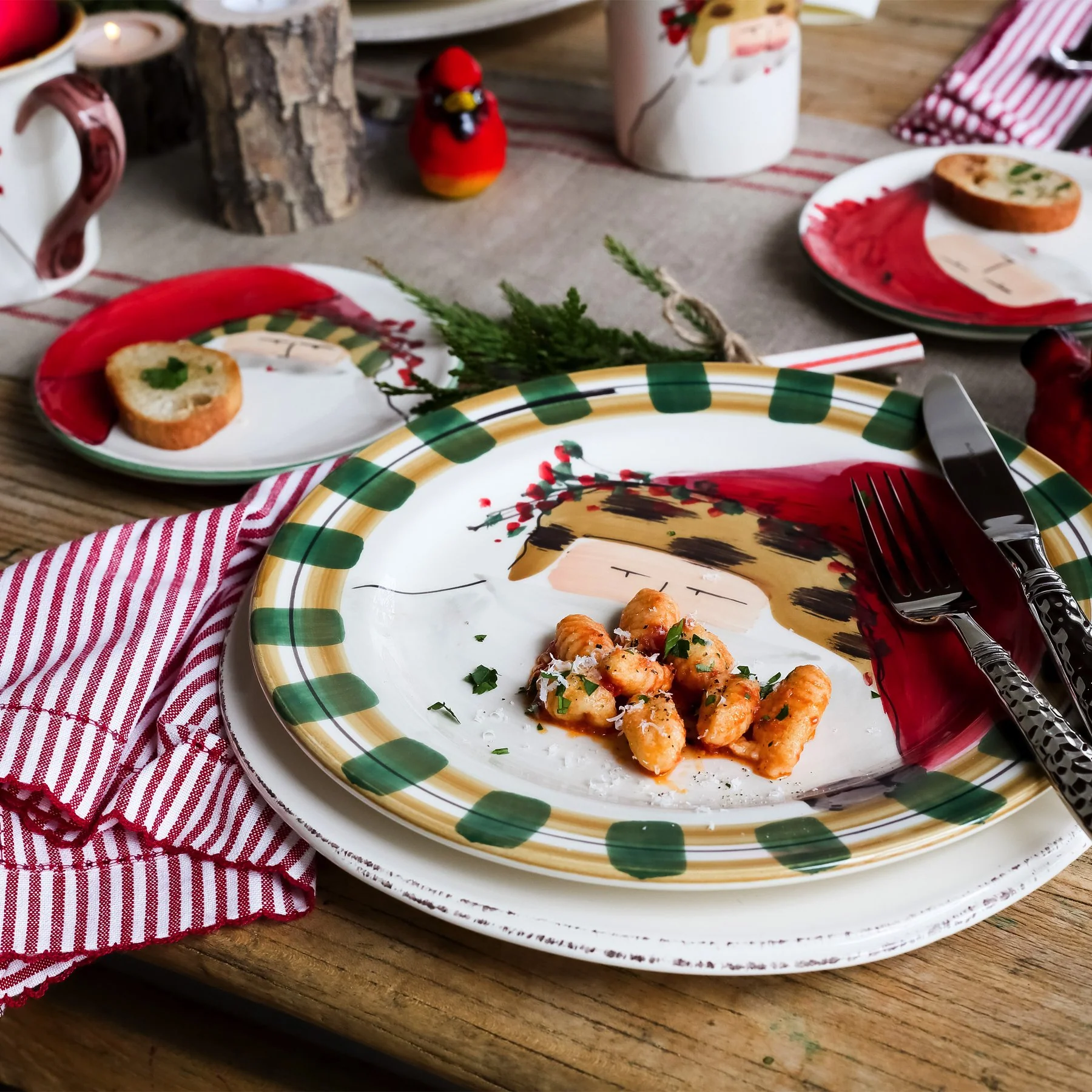 Old St. Nick Assorted Canape Plates - Set of 4 - Image 6
