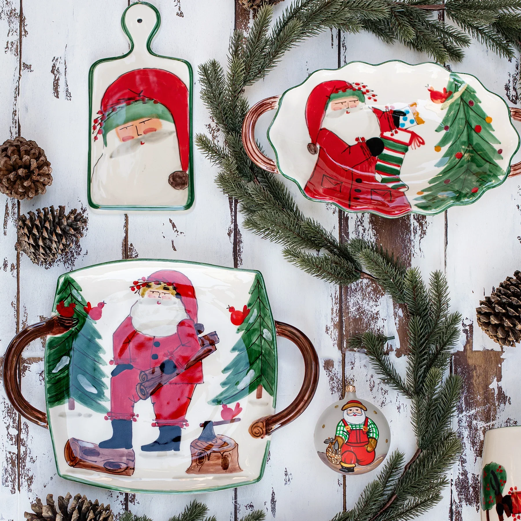 Old St. Nick Handled Square Platter - Image 2