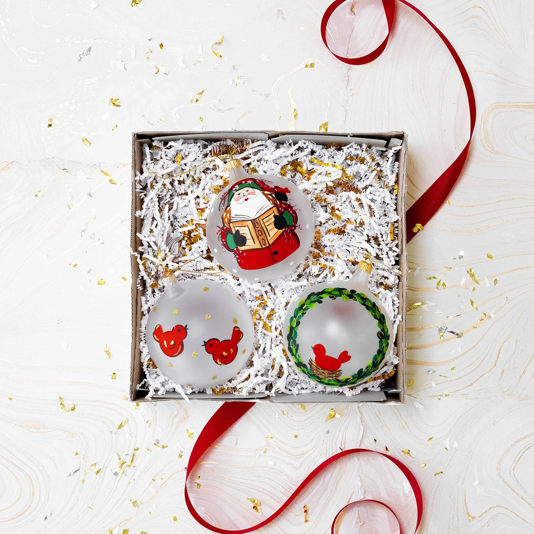 Old St. Nick Reading Ornament - Image 2