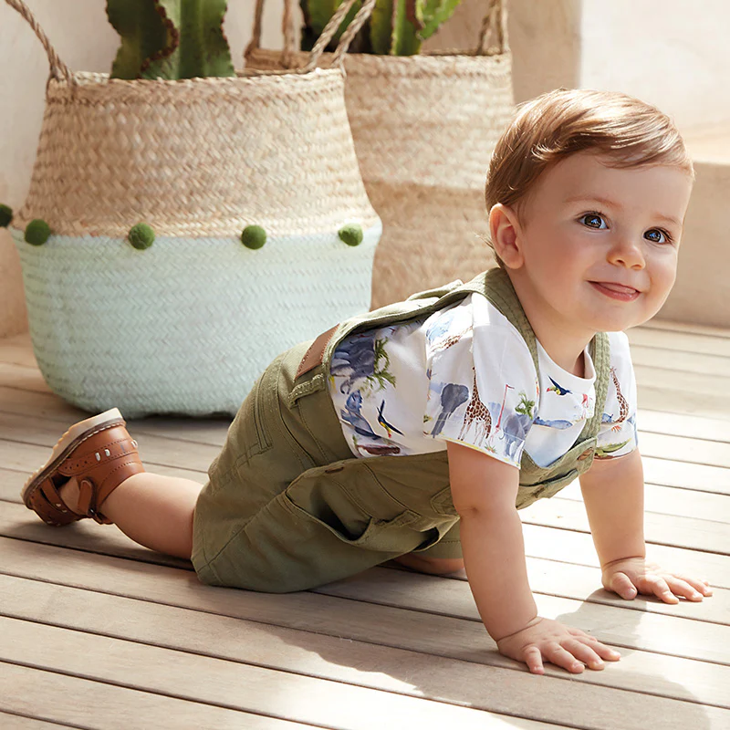 Olive Green Short Dungarees/Overalls - Image 4