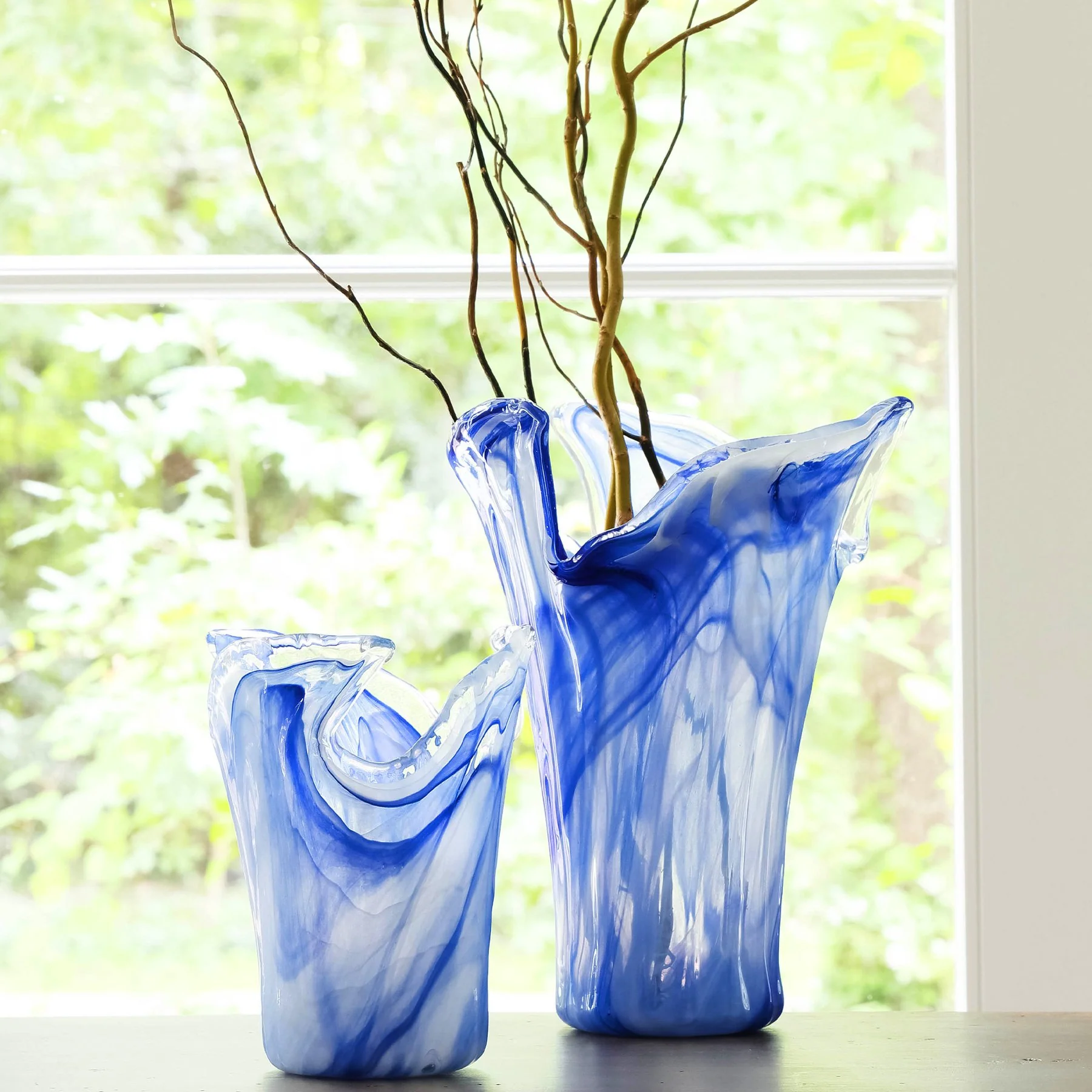 Onda Glass Cobalt Small Vase - Image 2