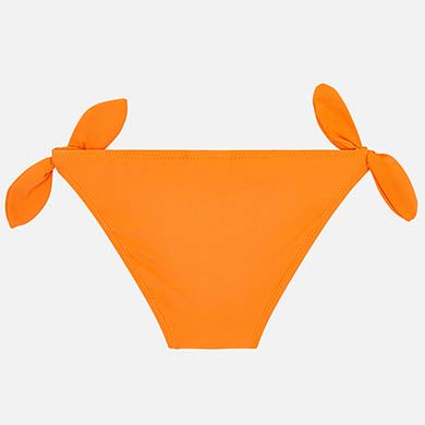 Orange Ruffle Bikini With Floral Appliques - Image 3