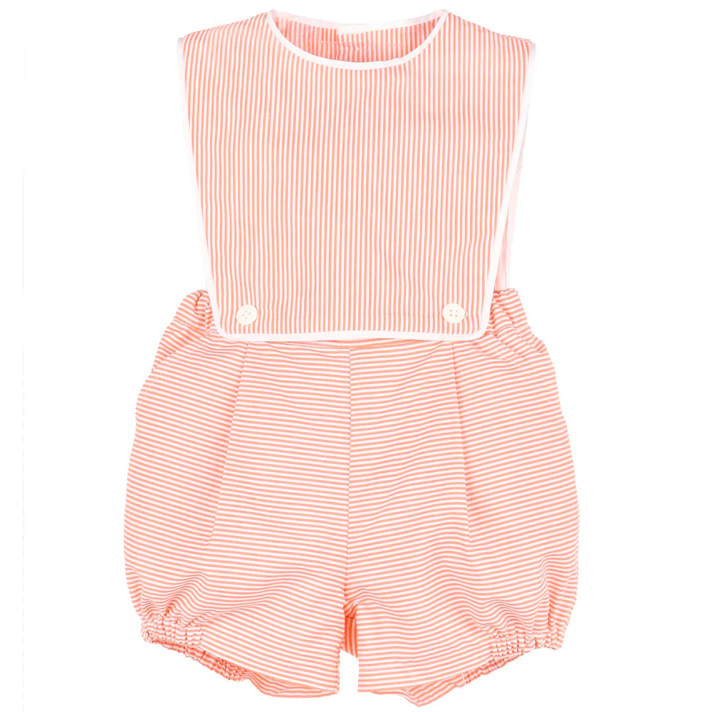 Orange & White Stripe "OG" Boy Overall