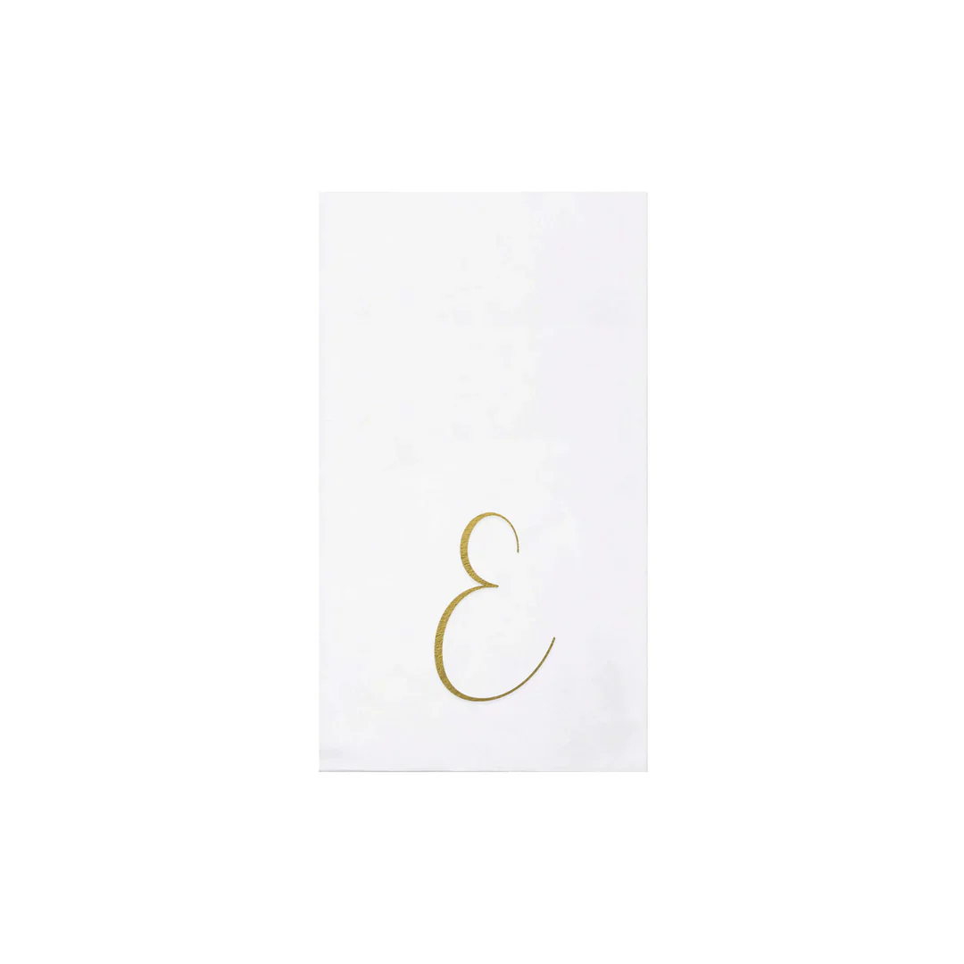 Papersoft Napkins Monogram Guest Towels - E