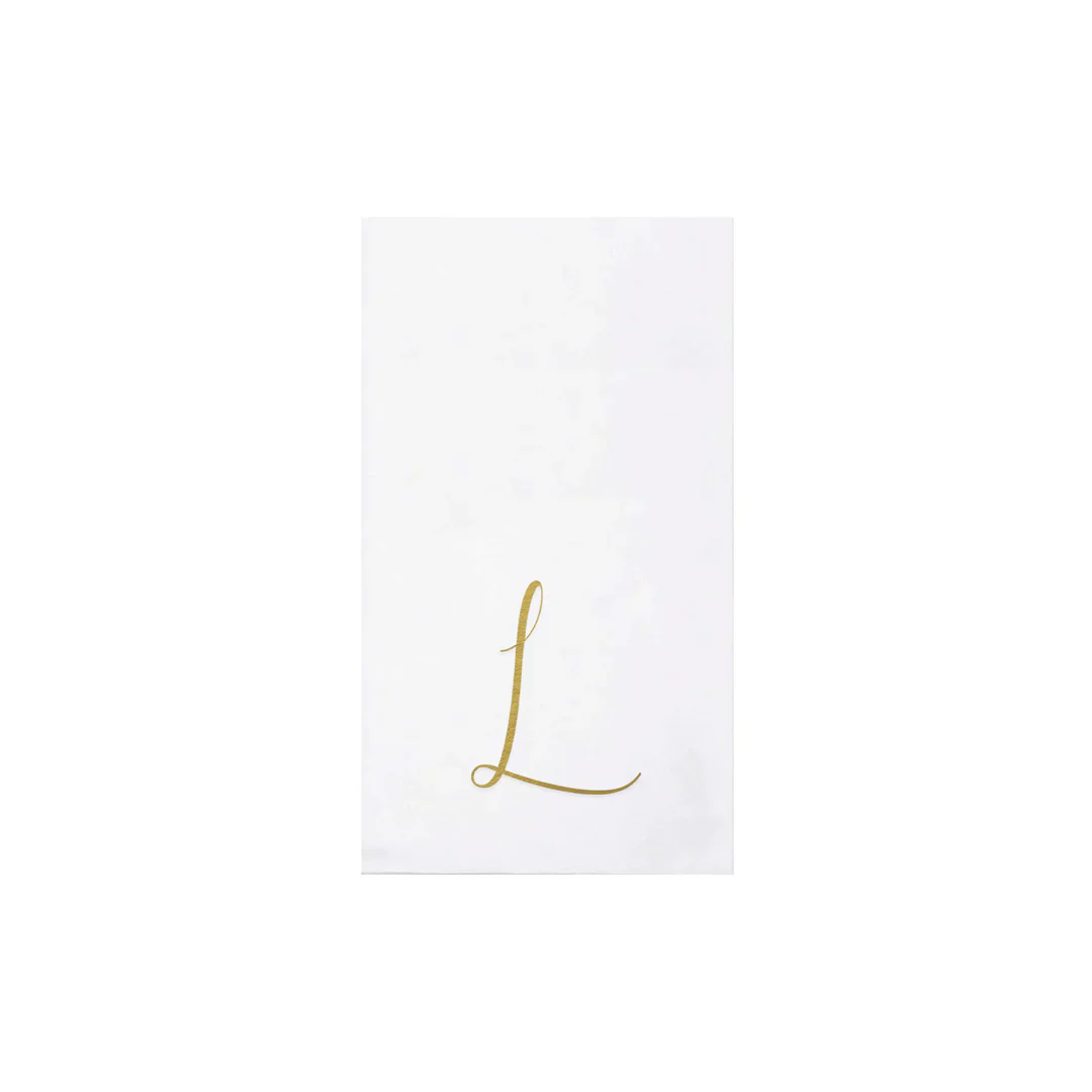Papersoft Napkins Monogram Guest Towels - L