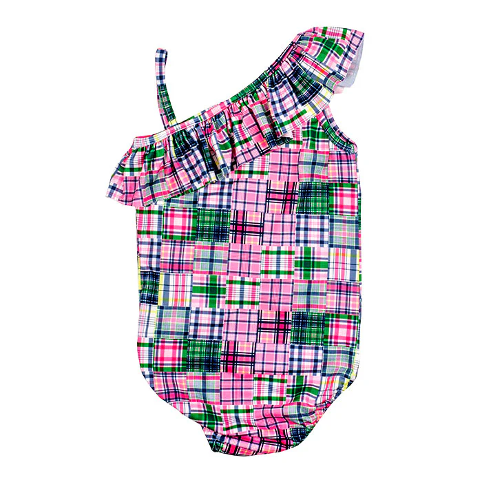 Patchwork One Piece Swimsuit - Image 2