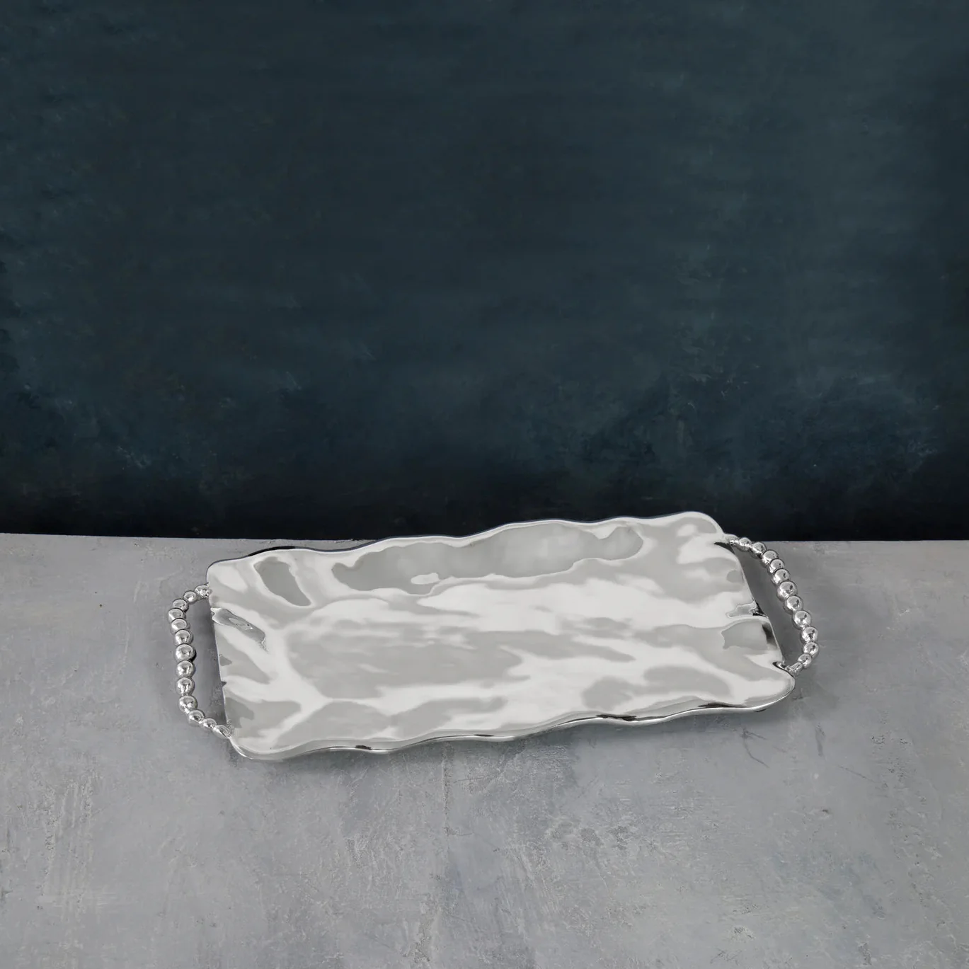 Pearl Perla Long Rectangular Tray With Handles