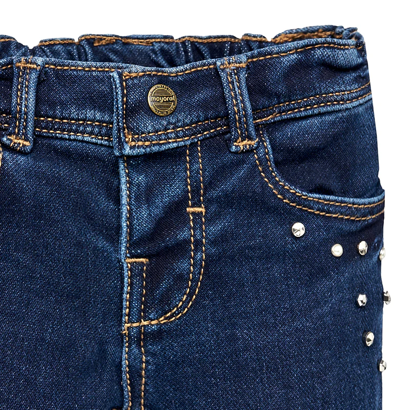 Pearl & Studded Denim Jeans - Image 3