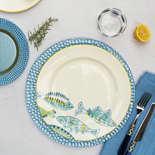 Pelli Glass Blue Charger - Image 2