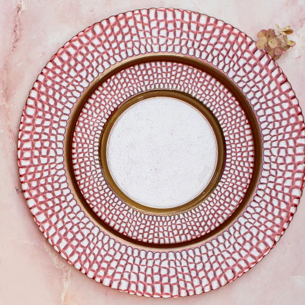 Pelli Glass Pink Salad Plate - Image 2
