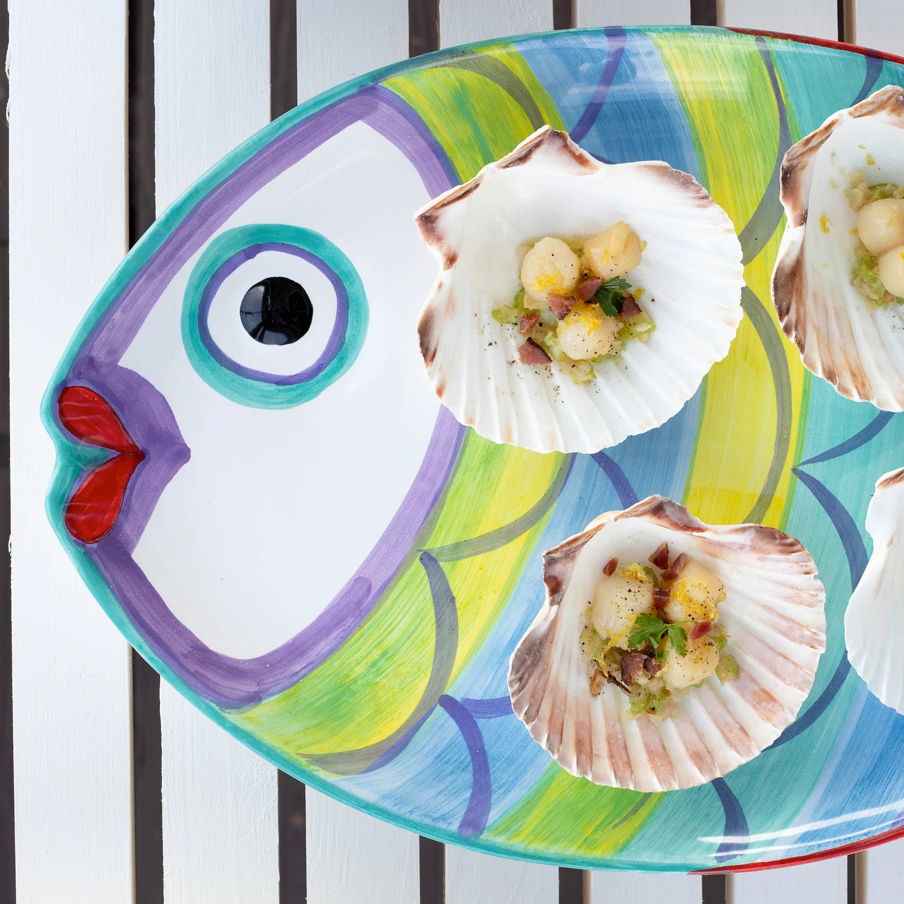 Pesci Colorati Figural Fish Platter - Image 2