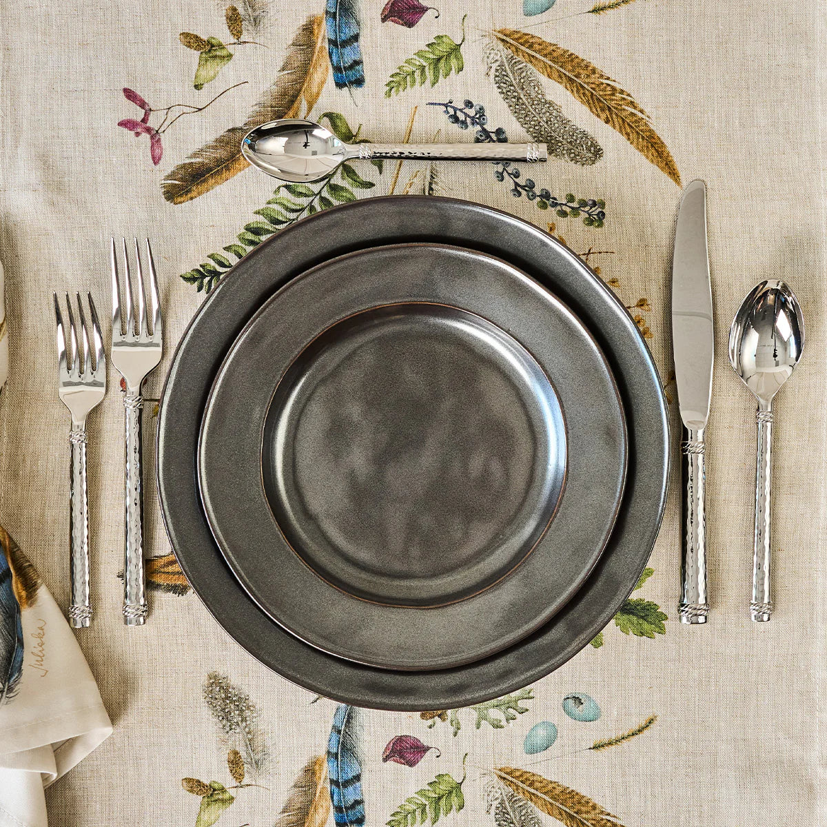 Pewter Stoneware Dessert/Salad Plate - Image 3