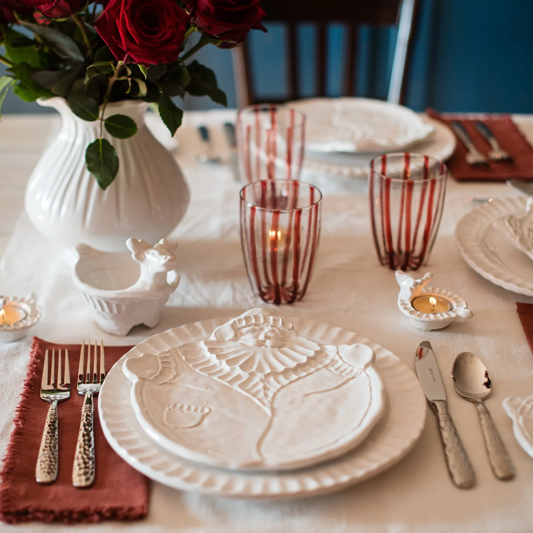 Pietra Natale Figural Santa Salad Plate - Image 2