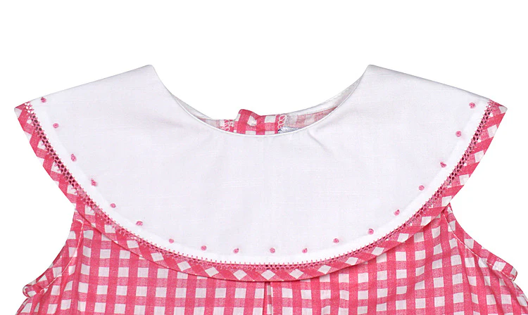 Pink Check Dress With Bloomer - Image 2