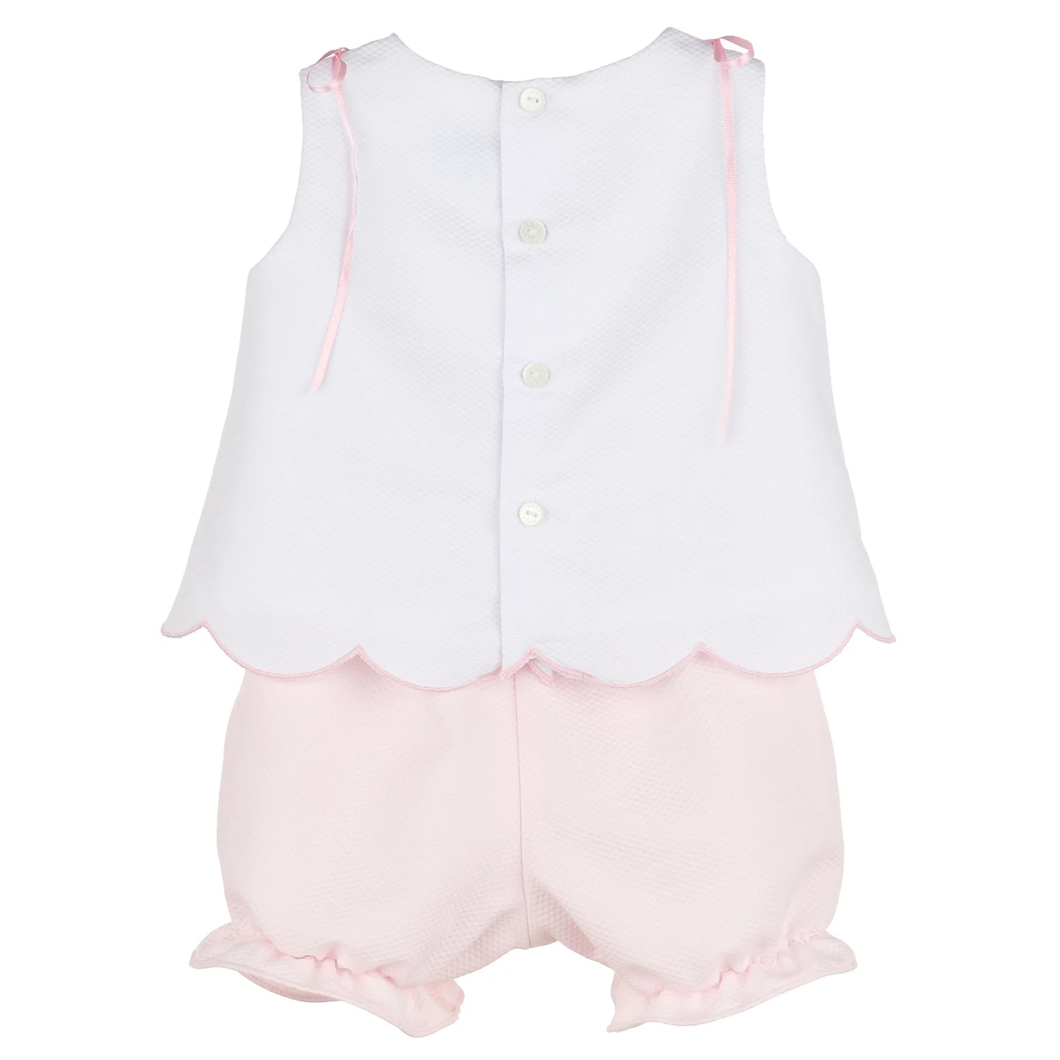 Pink Embroidered Scallops Set - Image 2