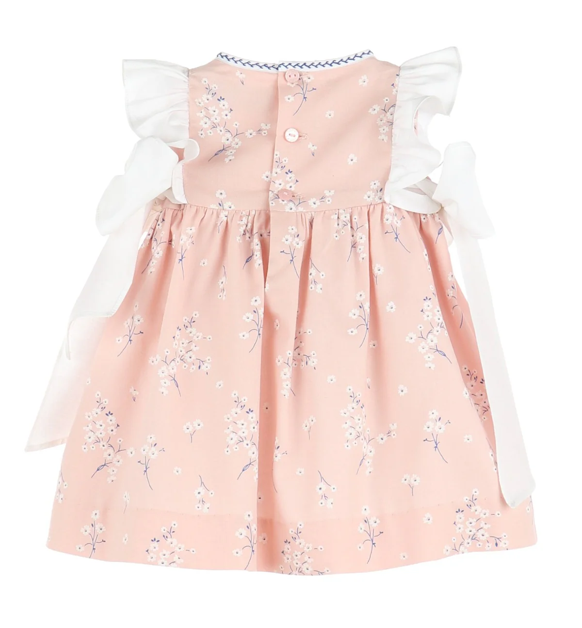 Pink Floral Dress With Bows - Image 2
