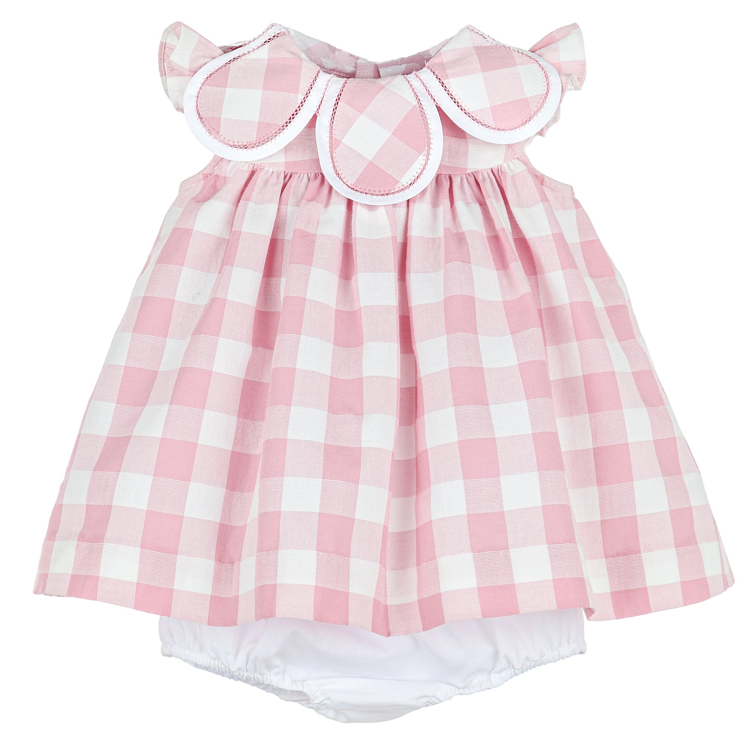 Pink Grand Gingham Petal Float Dress