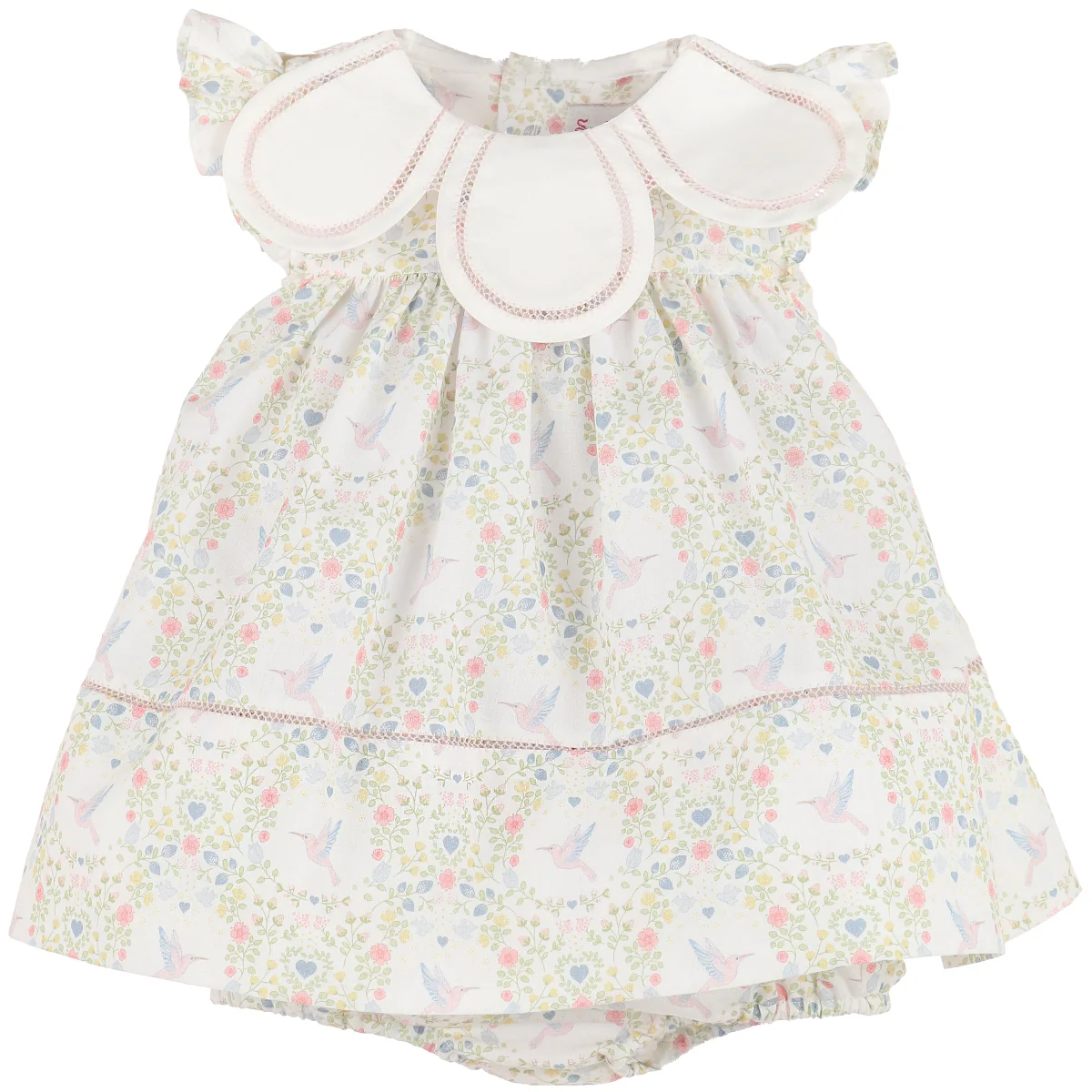 Pink Hummingbird Coquette Petal Float Dress