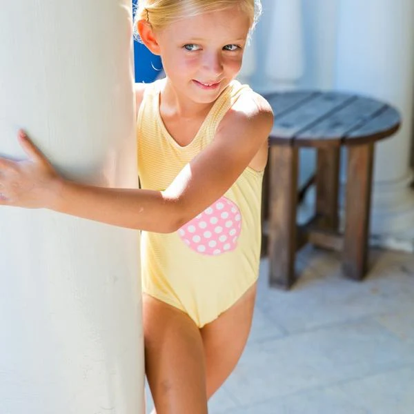 Pink Lemonade Collection - Lemons One Piece Spandex Swimsuit