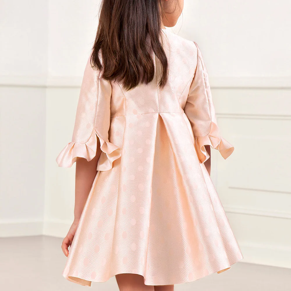 Pink Polka-Dot Jacquard Coat - Image 2
